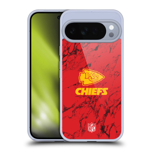 NFL Kansas City Chiefs Graphics Coloured Marble Soft Gel Case for Google Pixel 10 Pro XL