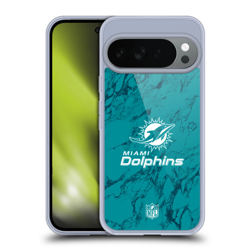 NFL Miami Dolphins Graphics Coloured Marble Soft Gel Case for Google Pixel 10