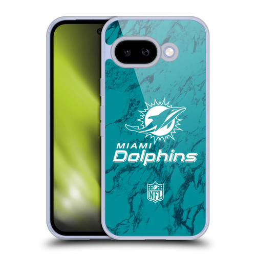 NFL Miami Dolphins Graphics Coloured Marble Soft Gel Case for Google Pixel 9A