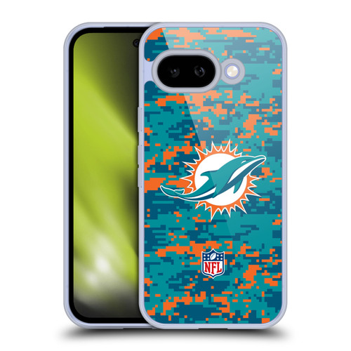 NFL Miami Dolphins Graphics Digital Camouflage Soft Gel Case for Google Pixel 9A