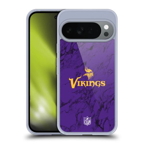 NFL Minnesota Vikings Graphics Coloured Marble Soft Gel Case for Google Pixel 10