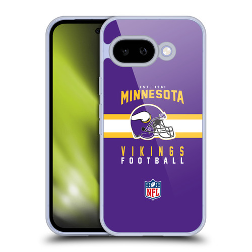 NFL Minnesota Vikings Graphics Helmet Typography Soft Gel Case for Google Pixel 9A