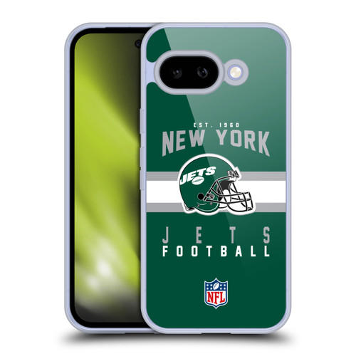 NFL New York Jets Graphics Helmet Typography Soft Gel Case for Google Pixel 9A