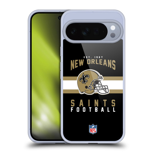 NFL New Orleans Saints Graphics Helmet Typography Soft Gel Case for Google Pixel 10 Pro XL