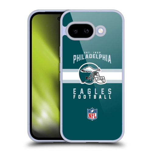 NFL Philadelphia Eagles Graphics Helmet Typography Soft Gel Case for Google Pixel 9A