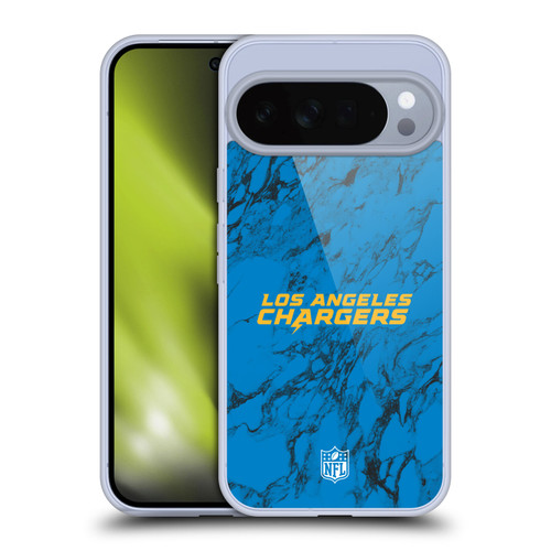 NFL Los Angeles Chargers Graphics Coloured Marble Soft Gel Case for Google Pixel 10 Pro XL