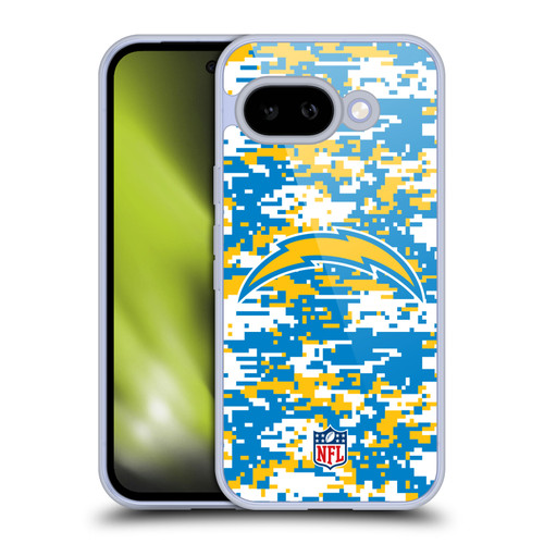 NFL Los Angeles Chargers Graphics Digital Camouflage Soft Gel Case for Google Pixel 9A