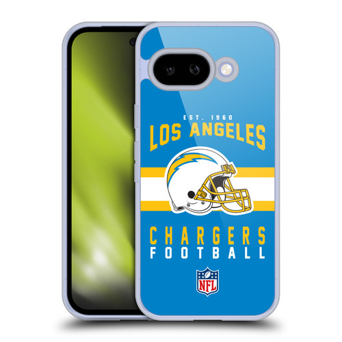 NFL Los Angeles Chargers Graphics Helmet Typography Soft Gel Case for Google Pixel 9A