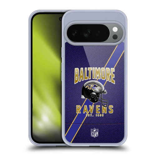 NFL Baltimore Ravens Logo Art Football Stripes Soft Gel Case for Google Pixel 10