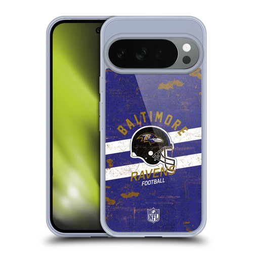 NFL Baltimore Ravens Logo Art Helmet Distressed Soft Gel Case for Google Pixel 10