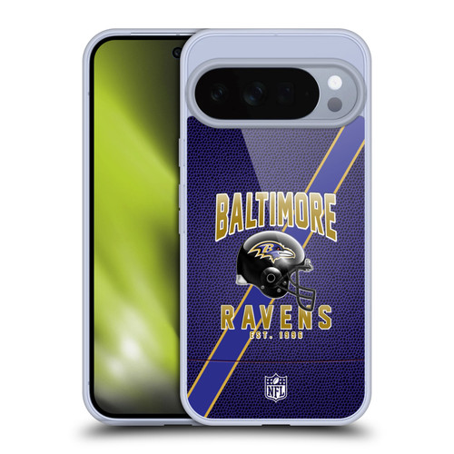 NFL Baltimore Ravens Logo Art Football Stripes Soft Gel Case for Google Pixel 10 Pro XL