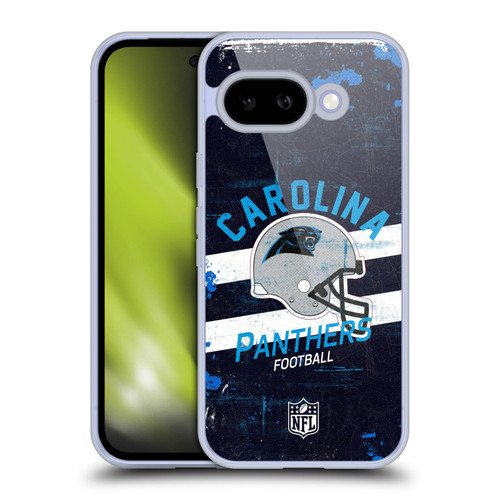NFL Carolina Panthers Logo Art Helmet Distressed Soft Gel Case for Google Pixel 9A