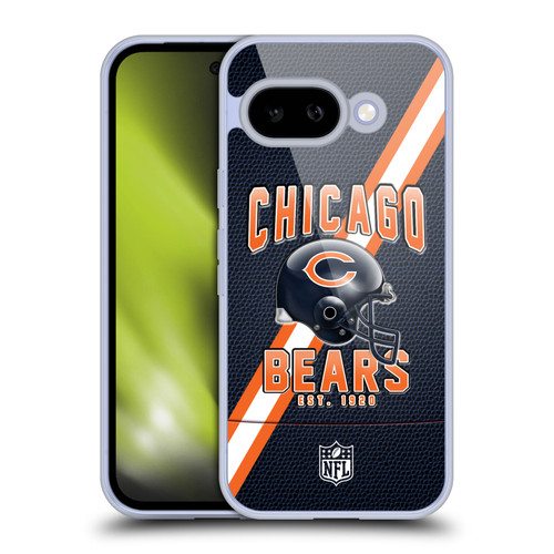 NFL Chicago Bears Logo Art Football Stripes Soft Gel Case for Google Pixel 9A
