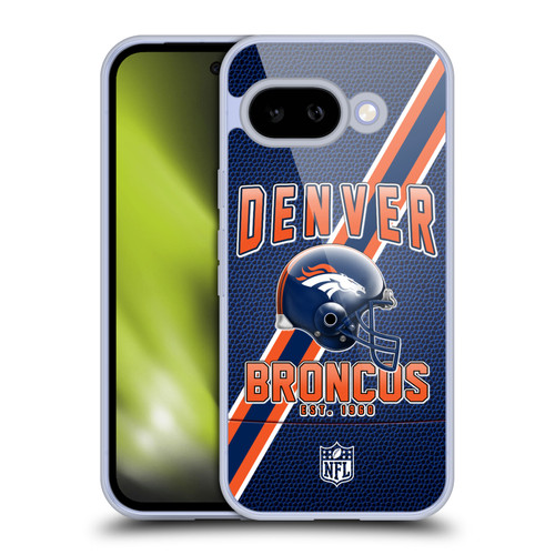 NFL Denver Broncos Logo Art Football Stripes Soft Gel Case for Google Pixel 9A
