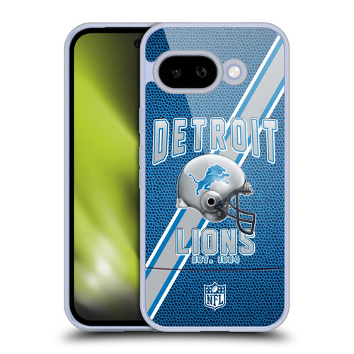 NFL Detroit Lions Logo Art Football Stripes Soft Gel Case for Google Pixel 9A