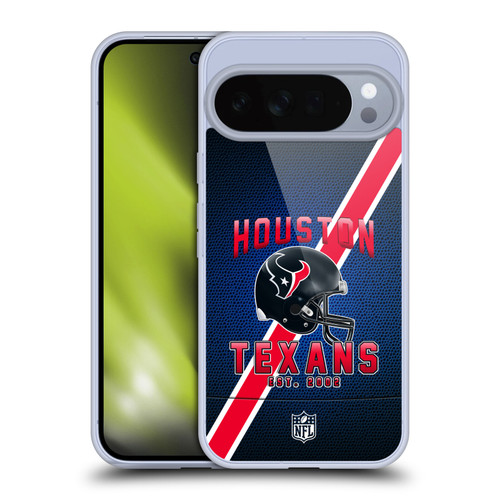 NFL Houston Texans Logo Art Football Stripes Soft Gel Case for Google Pixel 10 Pro XL