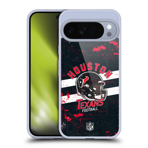 NFL Houston Texans Logo Art Helmet Distressed Soft Gel Case for Google Pixel 10 Pro XL