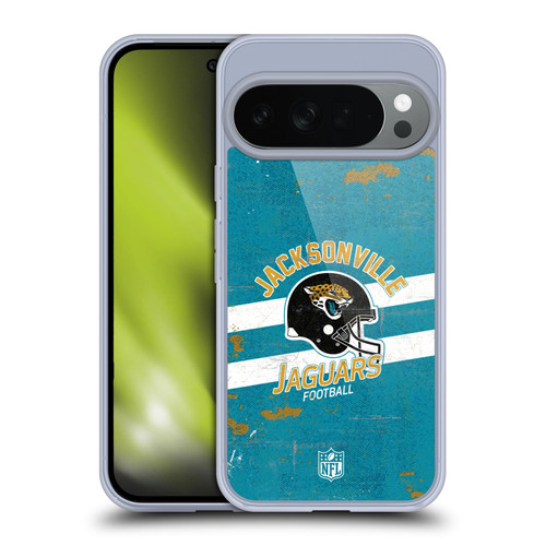 NFL Jacksonville Jaguars Logo Art Helmet Distressed Soft Gel Case for Google Pixel 10