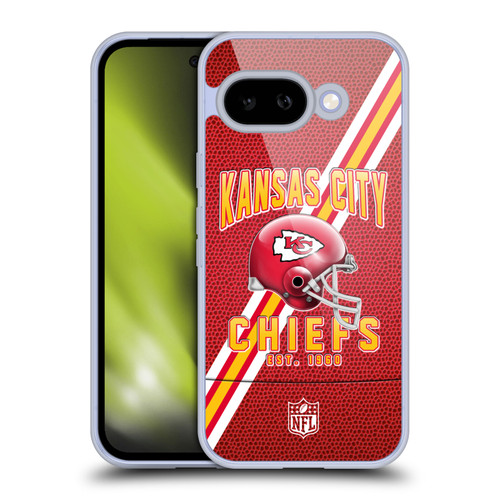 NFL Kansas City Chiefs Logo Art Football Stripes Soft Gel Case for Google Pixel 9A