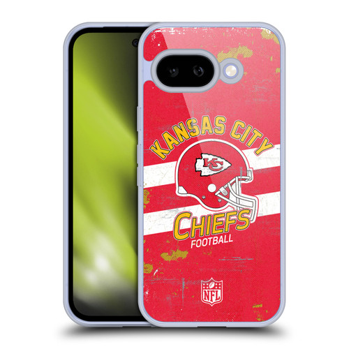 NFL Kansas City Chiefs Logo Art Helmet Distressed Soft Gel Case for Google Pixel 9A