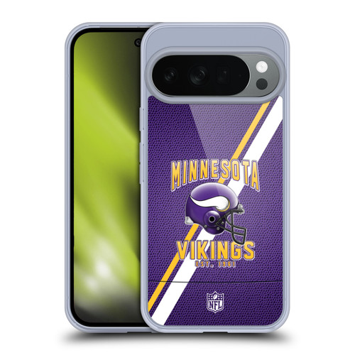 NFL Minnesota Vikings Logo Art Football Stripes Soft Gel Case for Google Pixel 10