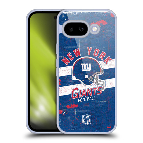 NFL New York Giants Logo Art Helmet Distressed Soft Gel Case for Google Pixel 9A