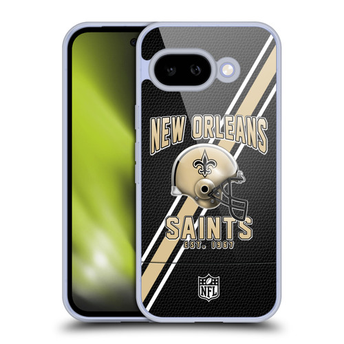 NFL New Orleans Saints Logo Art Football Stripes Soft Gel Case for Google Pixel 9A