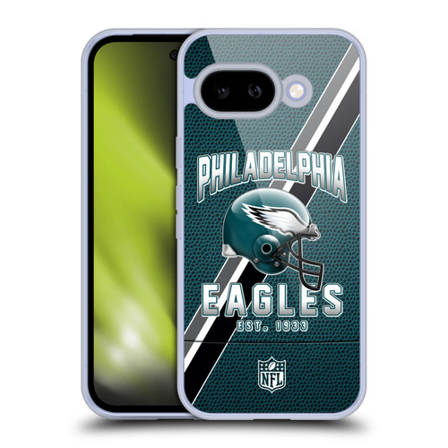 NFL Philadelphia Eagles Logo Art Football Stripes Soft Gel Case for Google Pixel 9A