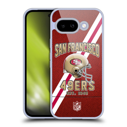 NFL San Francisco 49ers Logo Art Football Stripes Soft Gel Case for Google Pixel 9A