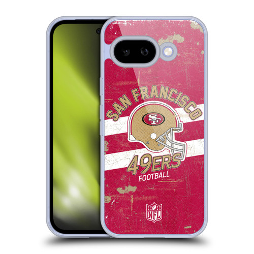 NFL San Francisco 49ers Logo Art Helmet Distressed Soft Gel Case for Google Pixel 9A