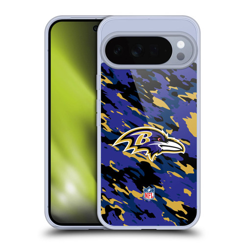 NFL Baltimore Ravens Logo Camou Soft Gel Case for Google Pixel 10 Pro XL