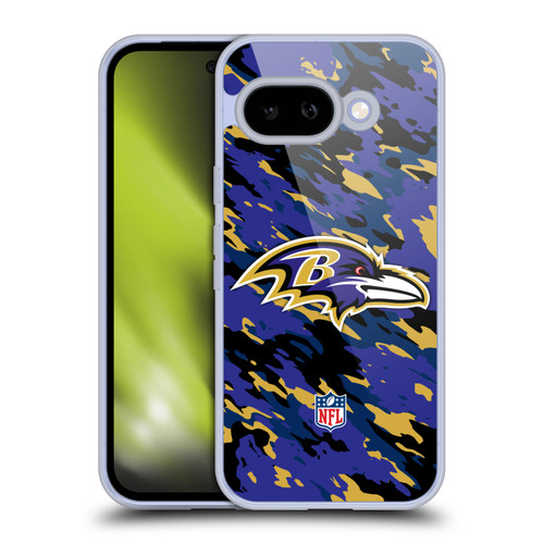 NFL Baltimore Ravens Logo Camou Soft Gel Case for Google Pixel 9A