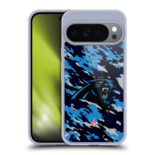 NFL Carolina Panthers Logo Camou Soft Gel Case for Google Pixel 10
