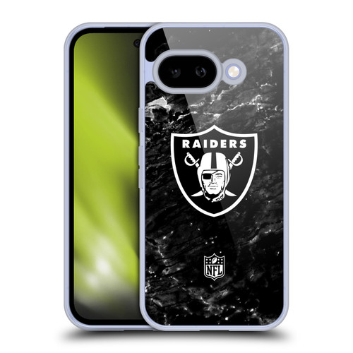 NFL Las Vegas Raiders Artwork Marble Soft Gel Case for Google Pixel 9A