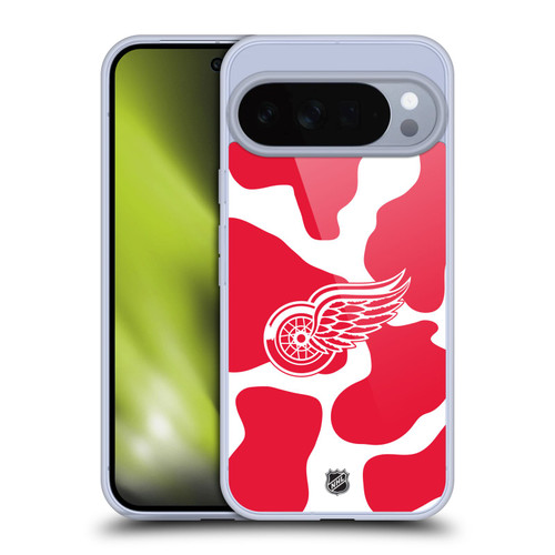 NHL Detroit Red Wings Cow Pattern Soft Gel Case for Google Pixel 10 Pro XL