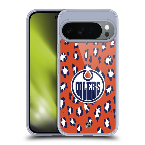 NHL Edmonton Oilers Leopard Pattern Soft Gel Case for Google Pixel 10
