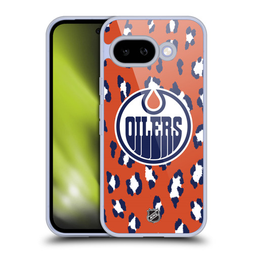 NHL Edmonton Oilers Leopard Pattern Soft Gel Case for Google Pixel 9A
