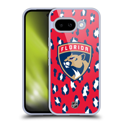 NHL Florida Panthers Leopard Pattern Soft Gel Case for Google Pixel 9A