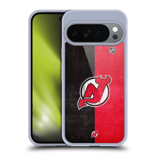 NHL New Jersey Devils Half Distressed Soft Gel Case for Google Pixel 10