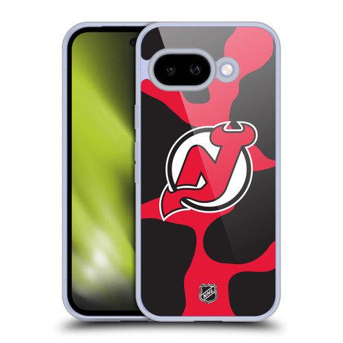NHL New Jersey Devils Cow Pattern Soft Gel Case for Google Pixel 9A