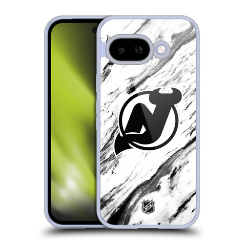 NHL New Jersey Devils Marble Soft Gel Case for Google Pixel 9A