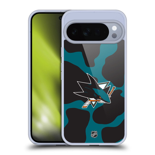NHL San Jose Sharks Cow Pattern Soft Gel Case for Google Pixel 10 Pro XL