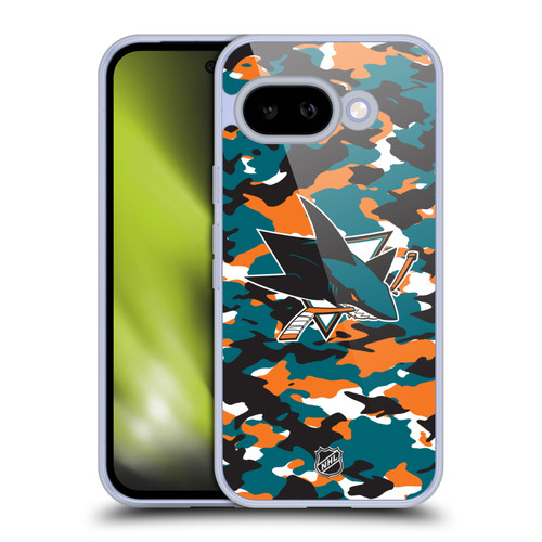 NHL San Jose Sharks Camouflage Soft Gel Case for Google Pixel 9A