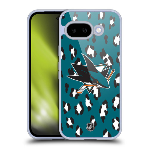 NHL San Jose Sharks Leopard Pattern Soft Gel Case for Google Pixel 9A