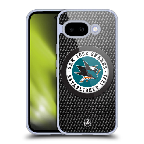 NHL San Jose Sharks Puck Texture Soft Gel Case for Google Pixel 9A