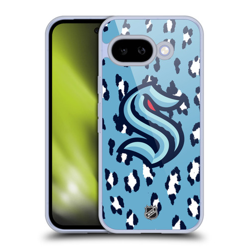 NHL Seattle Kraken Leopard Pattern Soft Gel Case for Google Pixel 9A