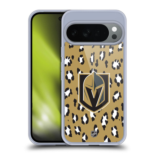 NHL Vegas Golden Knights Leopard Pattern Soft Gel Case for Google Pixel 10