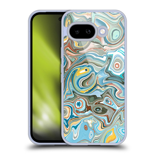 Ninola Abstract 3 Blue Mineral Agates Soft Gel Case for Google Pixel 9A
