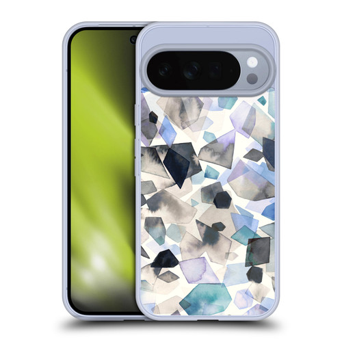 Ninola Pattern Abstract Crystals Blue Soft Gel Case for Google Pixel 10 Pro XL