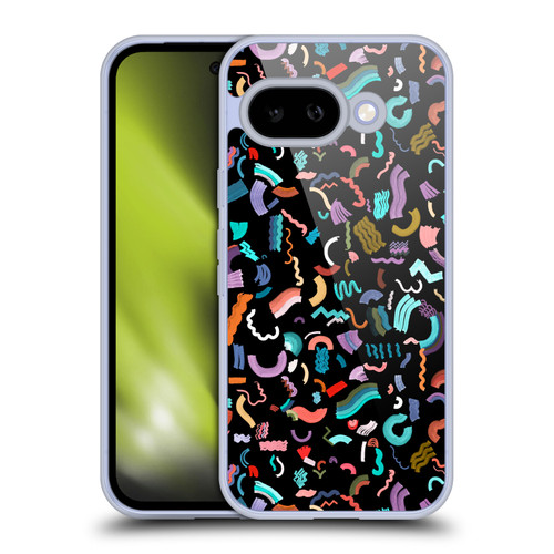 Ninola Patterns Cute Curly Shapes Black Soft Gel Case for Google Pixel 9A
